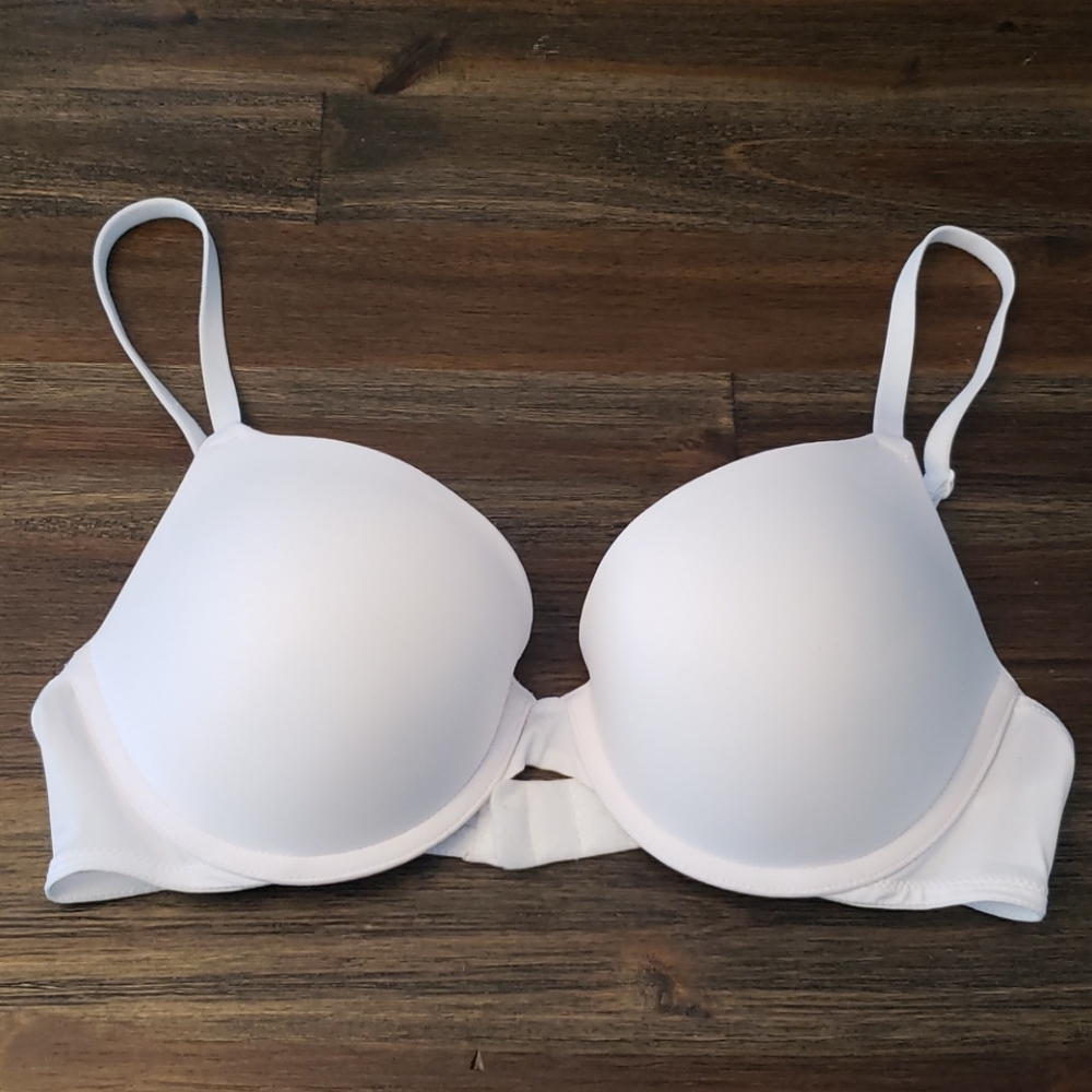 NWOT PINK Wear Everywhere White pushup bra